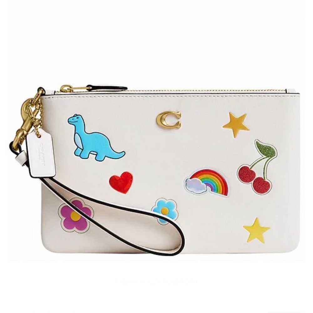 Coach Retail Sticker Print Essential Small Wristlet Wallet Bag Purse - Picture 7 of 8
